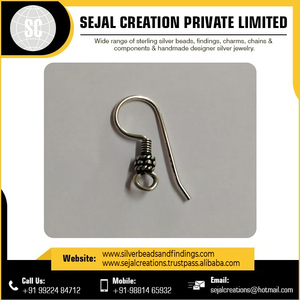 Wholesale Wholesale 15mm Curved Earwire Sterling Silver <b>Earring</b> Findings Best Product for Jewelry Making with Included Earhooks - Product Image 4