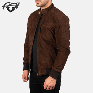 Chaquetas de Cuero Personalizadas de Talla Grande, Casuales, de Color Sólido, de Invierno, Ecológicas, Resistentes al Viento, con Revestimiento de Cuero Genuino para Hombre, Moda 2021 - Product Image 4