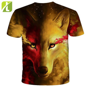Camisetas con estampado de lobo para hombre, camisetas 3d, camiseta de manga corta con cuello redondo, ropa de marca informal a la moda - Product Image 2