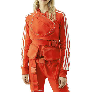 Vêtements de sport femme survêtement fermeture à glissière capuche avec pantalon à vendre - Product Image 3