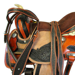 ชุดอานม้าหนังแท้แบบพรีเมี่ยมสำหรับแข่งม้าแบบตะวันตกมีหลายขนาด14 "-18" มีหลายสีให้เลือก - Product Image 1