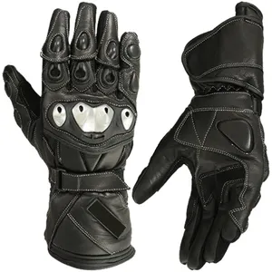 Touchscreen Original Leder Motorrad/Motorrad/Motorsport Herren Carbon Faser Knöchel Schutz handschuhe