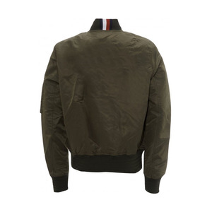 Chaqueta bomber fina con estampado personalizado unisex con decoración de patrón de logotipo frontal de cuello levantado para béisbol deportivo de hombre - Product Image 2