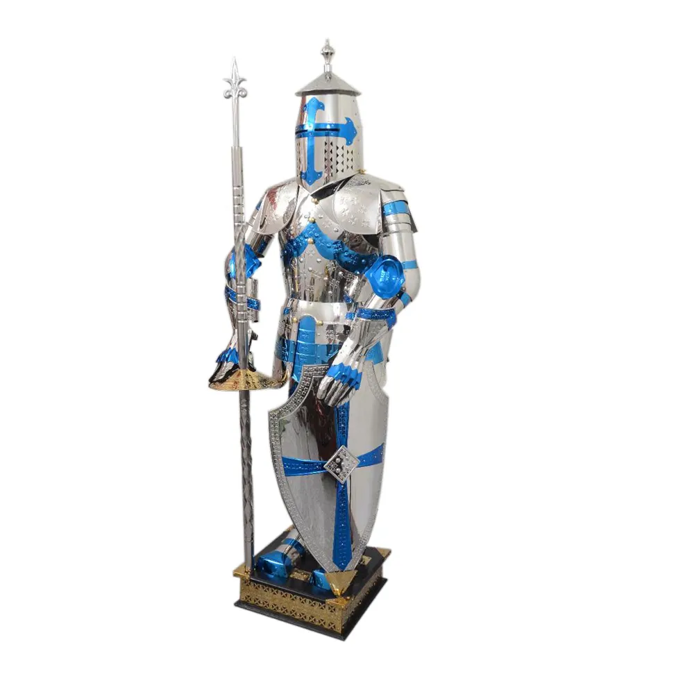Средневековый рыцарь, Templar армированный костюм из нержавеющей стали, боевой воин, полноразмерный армированный костюм, античный средневековый армированный костюм для продажи