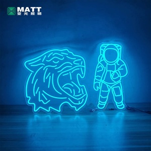 Mat özel kafa kaplan <span class=keywords><strong>Neon</strong></span> burcu kişiselleştirilmiş el yapımı astronot <span class=keywords><strong>Neon</strong></span> burcu Flex LED <span class=keywords><strong>Neon</strong></span> ışık tabelaları için ev duvar dekoru - Product Image 2