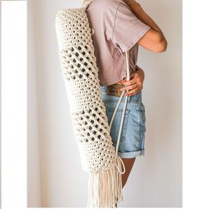 Estera de Yoga de macramé, soporte de algodón hecho a mano, bolsa de esterilla de Yoga para gimnasio, bolsas deportivas con hombro - Product Image 1