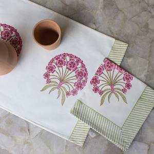 Ensemble de 6 draps de Table et 6 tapis à main en coton, imprimé Floral indien, accessoire pour le bricolage - Product Image 2