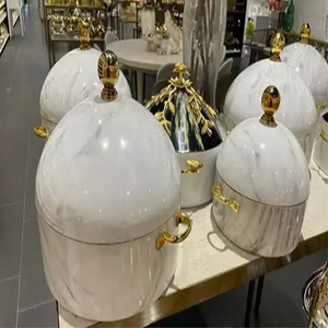 Cuenco de Metal con forma redonda para cocina, vajilla moderna para Hotel, restaurante, fruta seca, tazón, mesas de servicio de acero inoxidable - Product Image 2