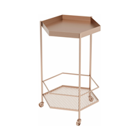 Chariot de service industriel vintage en bois et métal avec porte-bouteilles, chariot utilitaire pliable à quatre roues, logo OEM