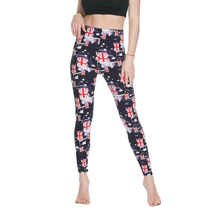 Leggings pour femmes à imprimé de bande dessinée, longueur intégrale, taille élastique, extensibles, tricotés en spandex et polyester, décontractés, toutes saisons - Product Image 4