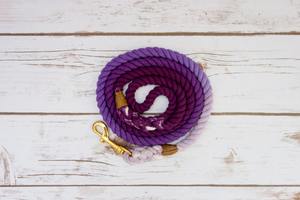 For <b>Dog</b> Walking New Custom Bulk Luxury Long Short Organic Cotton Pet <b>Leash</b> Rope Ombre <b>Dog</b> <b>Leash</b> Attractive Purple Colour - Product Image 2