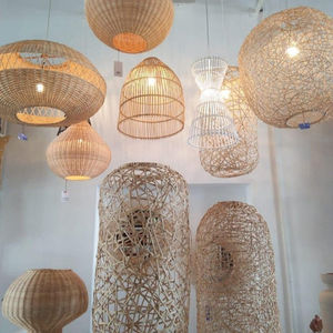 Bamboo <b>Lamp</b> <b>Shade</b> Handmade Bamboo Lampshades Handicrafts Light <b>Shade</b> Lantern for Restaurant - Product Image 1