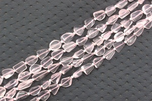 Pierres précieuses en Quartz Rose naturel de 14 pouces de Long, pépites lisses en forme de perles, fabrication de bijoux faits à la main - Product Image 2