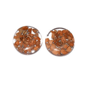 Cabujones de disco Energy Orgone de Aventurina de melocotón para protección EMF - Product Image 1