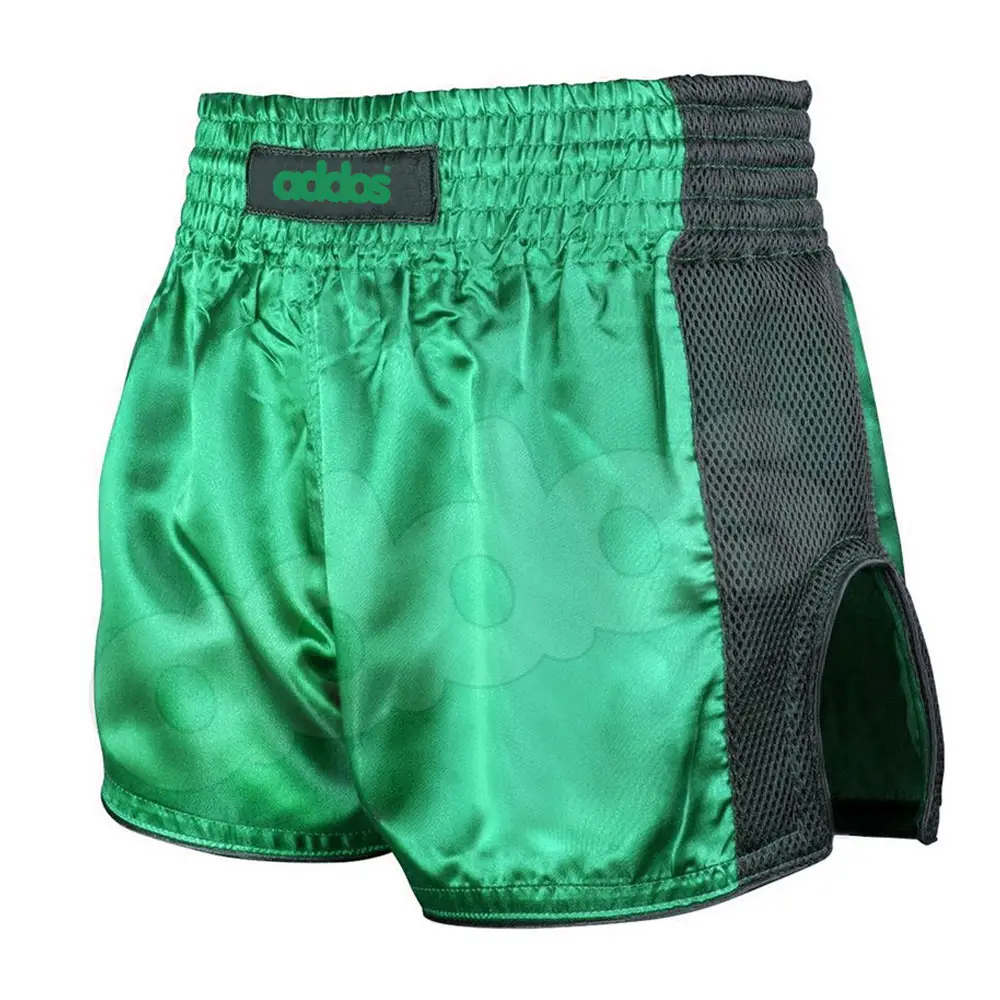 Top Zehn Heißer Produkte Männer Angepasst Grün Schwarz Muay Thai Kick Boxing Shorts