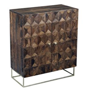 Antique Rustic Farmhouse Industrial Vintage Solid Old Mango Wood Eco-Friendly 2-Door Living Room Bedroom <b>Cabinet</b> - Product Image 1