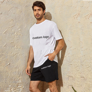 Conjuntos de ropa corta para hombre, ropa informal personalizada, de algodón, conjunto de dos piezas, Verano - Product Image 1