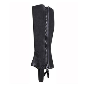 Demi-chaps en cuir véritable complet en cuir de vache souple chaps d'équitation équipement de protection du corps pour unisexe vente en gros - Product Image 2