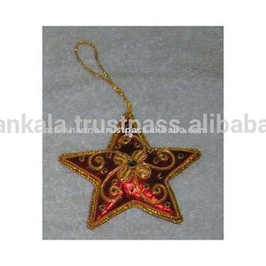 Zari Embroidery Handmade Christmas Ornaments - Product Image 1