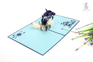 การ์ดอวยพร kirigami 1 3D ดอลฟินการ์ดป๊อปอัพสไตล์สัตว์กระดาษงานฝีมือกระดาษงานฝีมือ - Product Image 4