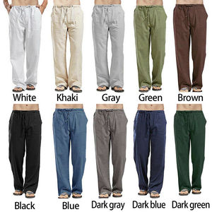 Mens Fashion Custom Made Cotton Linen Trousers Best Quality Fabric Custom Designing on Cheap Price - Product Image 4
