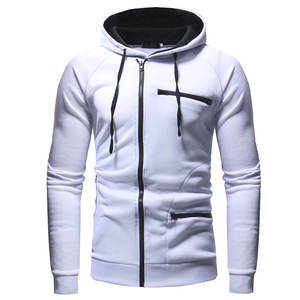 Wholesale <b>Mens</b> Spring <b>Zip</b> <b>Up</b> Hoodies Drawstring Hooded Sweatshirts Casual Fashion <b>Tops</b> - Product Image 1