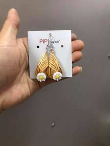 Boucles d'oreilles, colliers et boucles d'oreilles en rotin naturel, bracelet, style coréen, livraison gratuite - Product Image 2