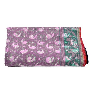 Couette Kantha cousue à la main en coton couvre-lit réversible de bohème utilisation estivale ensembles de literie pour hôtel et maison de mariage couverture - Product Image 5