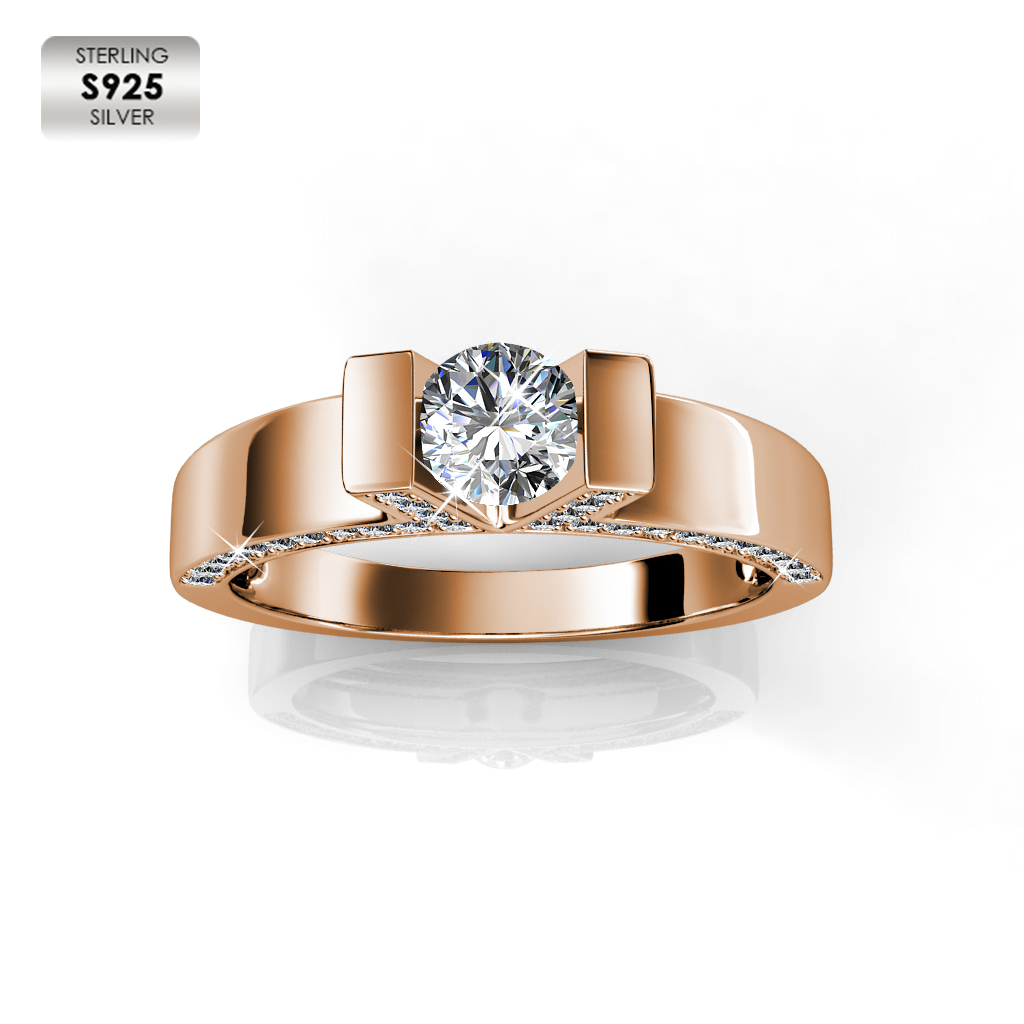 Sterling Silver 925 with 18K Rose gold plated