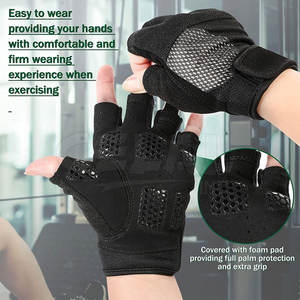 Gants de levage de poids en cuir pour hommes, accessoire de haute qualité, pour le Fitness, personnalisable - Product Image 3