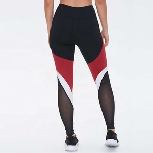 Leggings pour femmes à taille mi-haute en spandex/polyester avec tissu extensible quadridirectionnel et respirant pour la course à pied, le cyclisme, la gym, le yoga et l'entraînement - Product Image 2