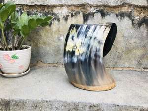 Noorbaba Elegant Polished Buffalo Horn Mug <b>Animal</b>-Style Nautical Drinking Horn Wedding Groomsmen Gift <b>Decorative</b> Natural Craft - Product Image 6