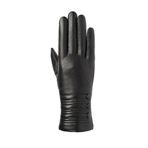 De cuero de moda vestir guantes Delgado resistente al desgaste de invierno de piel de oveja negra ininterrumpida estilo - Product Image 2