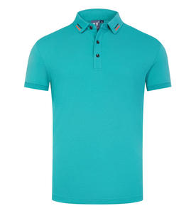 Polo de Golf XL ajustado para hombre, camisetas con logotipo personalizado, 100% algodón, tejido oscuro, poliéster, antiarrugas, verano, estampado sólido - Product Image 5