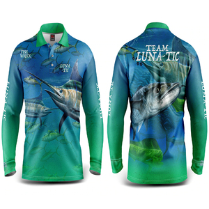 Camisetas de pesca con sublimación para hombre, ropa de pesca de protección, de secado rápido - Product Image 6