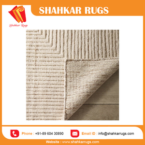 Tapis moderne en laine douce et moelleuse, grand format, antidérapant, à motif abstrait, noué à la main, tufté, antimicrobien, lavable, pour salon, idéal pour le Nouvel An - Product Image 3