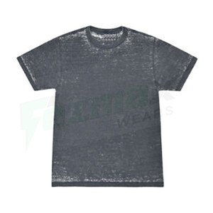 Camiseta de punto desgastado lavado ácido de gran tamaño para hombre 2021, camiseta lisa transpirable de talla grande - Product Image 1