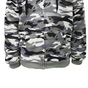 Customized Grey camo High quality wholesale new design Men's custom <b>Black</b> Color Terry <b>Zipper</b> Pure cotton <b>hoodies</b>. - Product Image 5