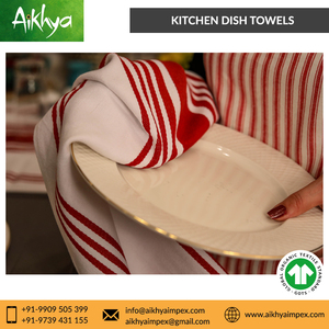 Best Selling 100% Sustainable Organic Cotton Kitchen Dish <b>Towels</b> from India - Product Image 5