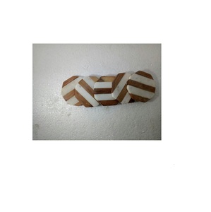 Posavasos de madera de mármol para el hogar, posavasos personalizado con forma hexagonal, creativo - Product Image 1