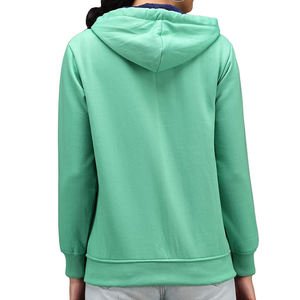 High Quality Custom Logo Cotton Long Sleeve <b>Zip</b> <b>Up</b> Crop <b>Top</b> <b>Women</b> Hoodie For Gym - Product Image 5