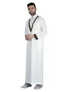 MenのThobeのSaudi Daffah Thobes Arabian RobesのMuslim服メンズDaffah daffahトーブQatar Style