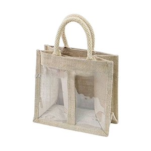 Sac à vin en Jute naturel, 20 pièces, tissu imprimé, haute qualité, Logo, à bas prix - Product Image 3
