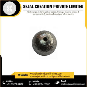 Cuentas lisas superventas, hallazgos plateados, triple espaciador de neumáticos, precio al por mayor - Product Image 6