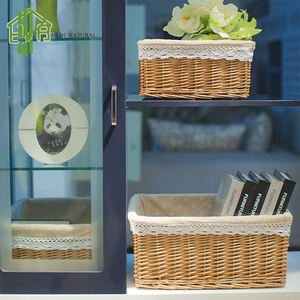 ตะกร้าหวายหวายที่ให้บริการถาดตกแต่งเก็บผลไม้ - Product Image 3