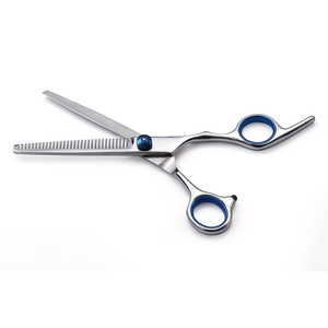 Juego de 4 tijeras para el cuidado del cabello, 1 cizalla de adelgazamiento de borde recto, 2 tijeras curvas de maquillaje, instrumentos quirúrgicos de base fuerte afilada - Product Image 4