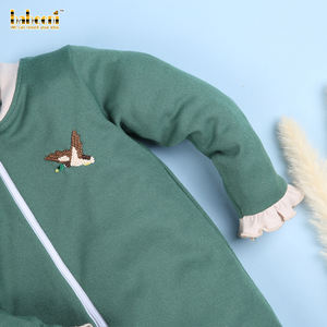 Ropa de Invierno para Bebé Niña, Bordada a Mano, Estilo Smocked, con Botones, Modelo ST073, 100% Algodón Ignífugo - Product Image 2