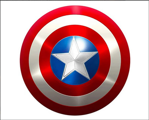 Escudo de los Vengadores hecho a mano, escudo decorativo de metal de Halloween, escudo medieval decorativo para el hogar, de Calvin Handicraft - Product Image 1