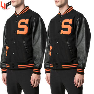 Veste universitaire avec patchs brodés de qualité personnalisée pour hommes veste de baseball respirante en laine et en cuir veste Letterman confortable - Product Image 5