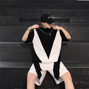 Ensemble t-shirt et Short pour hommes, vêtements d'été de haute qualité, avec impression par Sublimation, logo personnalisé, collection 100% - Product Image 2